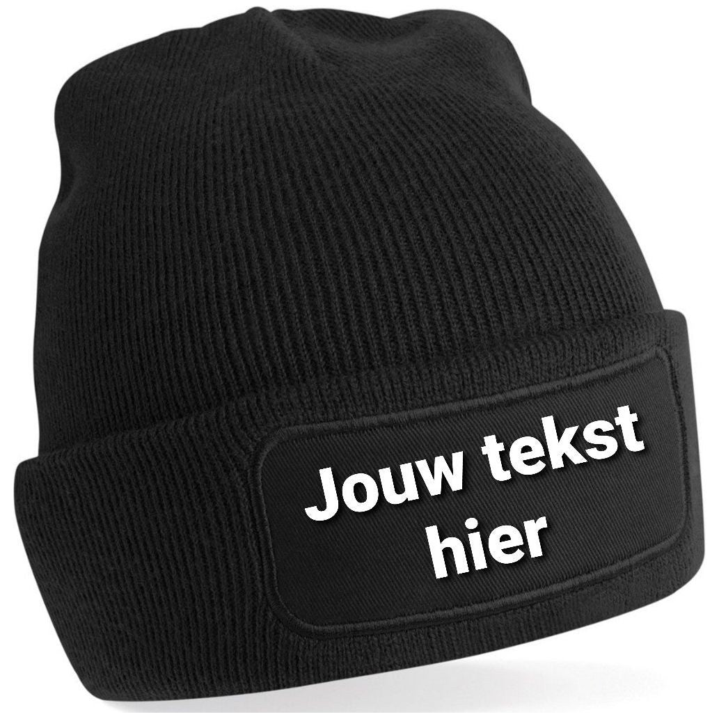 Muts/beanie met eigen tekst