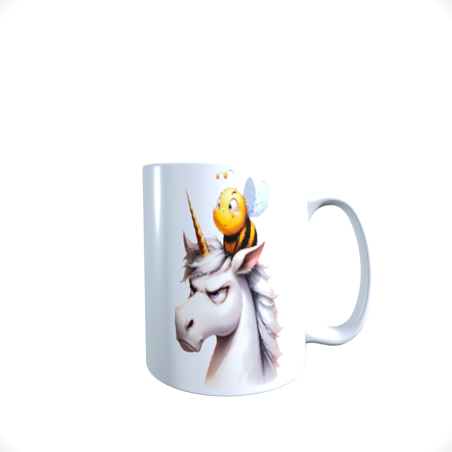 Mug/cup Cool unicorn with bee