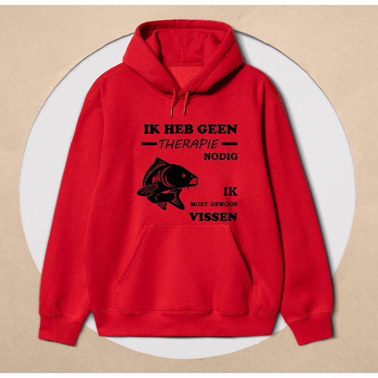 "Ich brauche keine Therapie, ich muss nur angeln" Hoodie