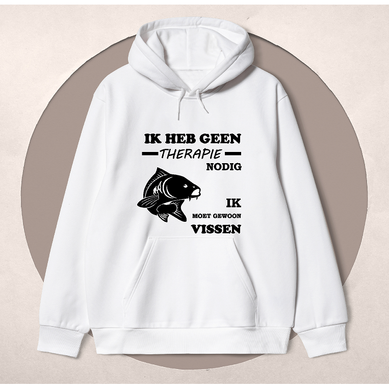 "Ich brauche keine Therapie, ich muss nur angeln" Hoodie